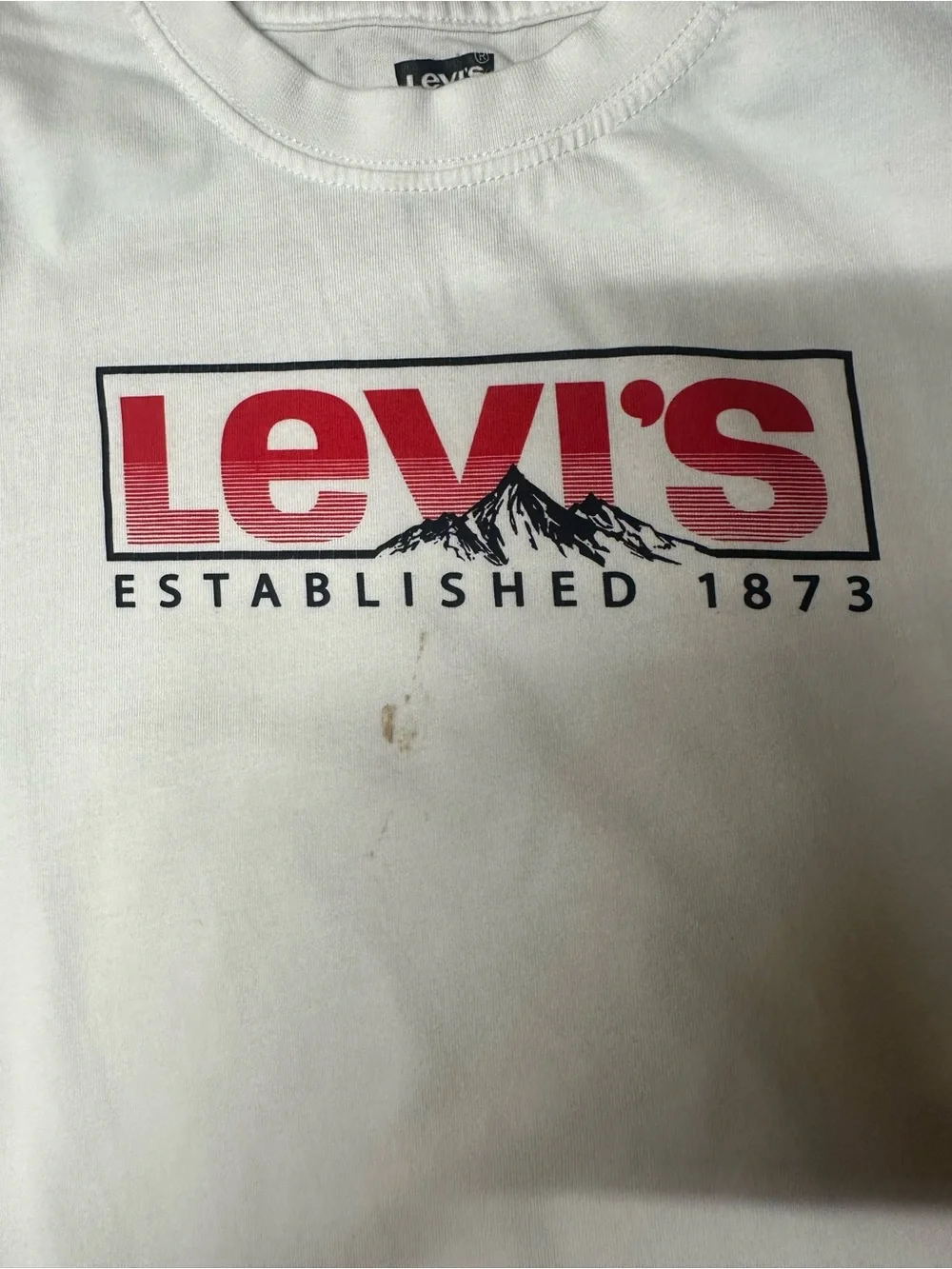 Levi's Heather Gray Tee with Red Brand Tab